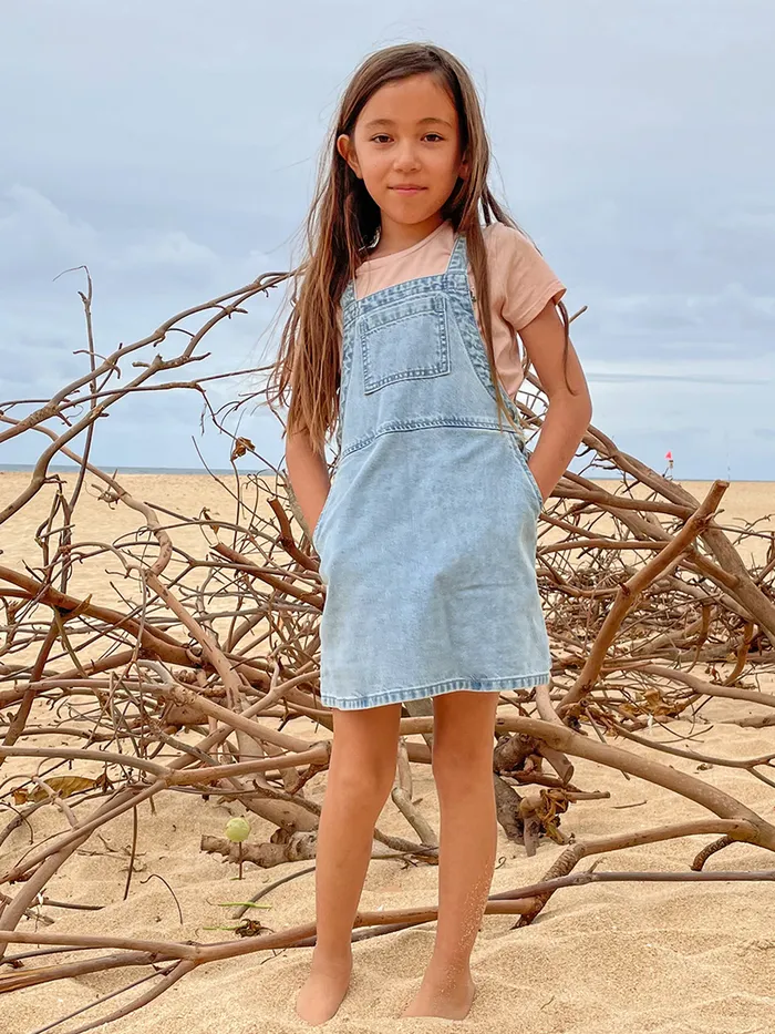 Volcom Dresses Girls Sunday Strut Dress 8211 Pale Blue Pale Blue 8211 Girls
