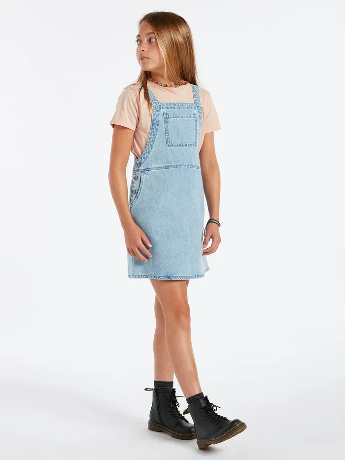 Volcom Dresses Girls Sunday Strut Dress 8211 Pale Blue Pale Blue 8211 Girls