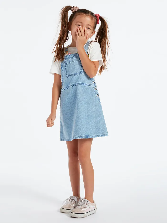 Volcom Dresses Girls Sunday Strut Dress 8211 Pale Blue Pale Blue 8211 Girls