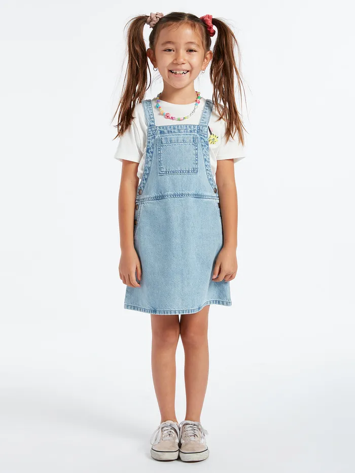 Volcom Dresses Girls Sunday Strut Dress 8211 Pale Blue Pale Blue 8211 Girls