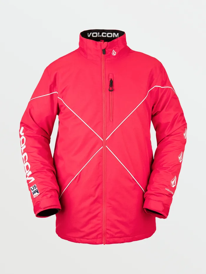 Volcom Jackets Mens USA No Hood X Jacket 8211 Red Usst Red 8211 Mens