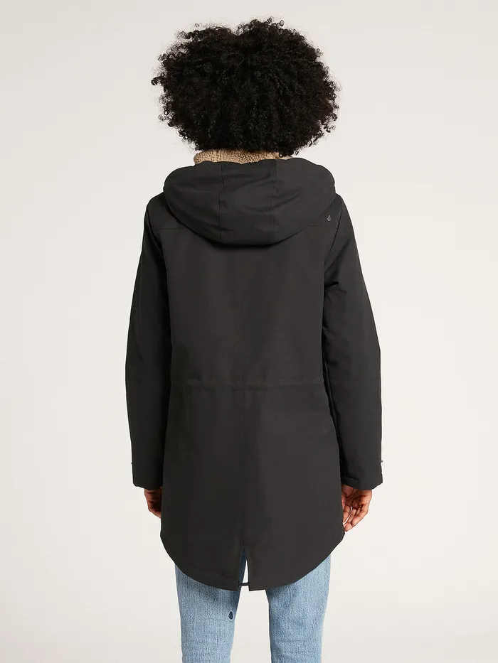 Volcom Jackets Walk On By 5K Parka 8211 Black Black 8211 Womens
