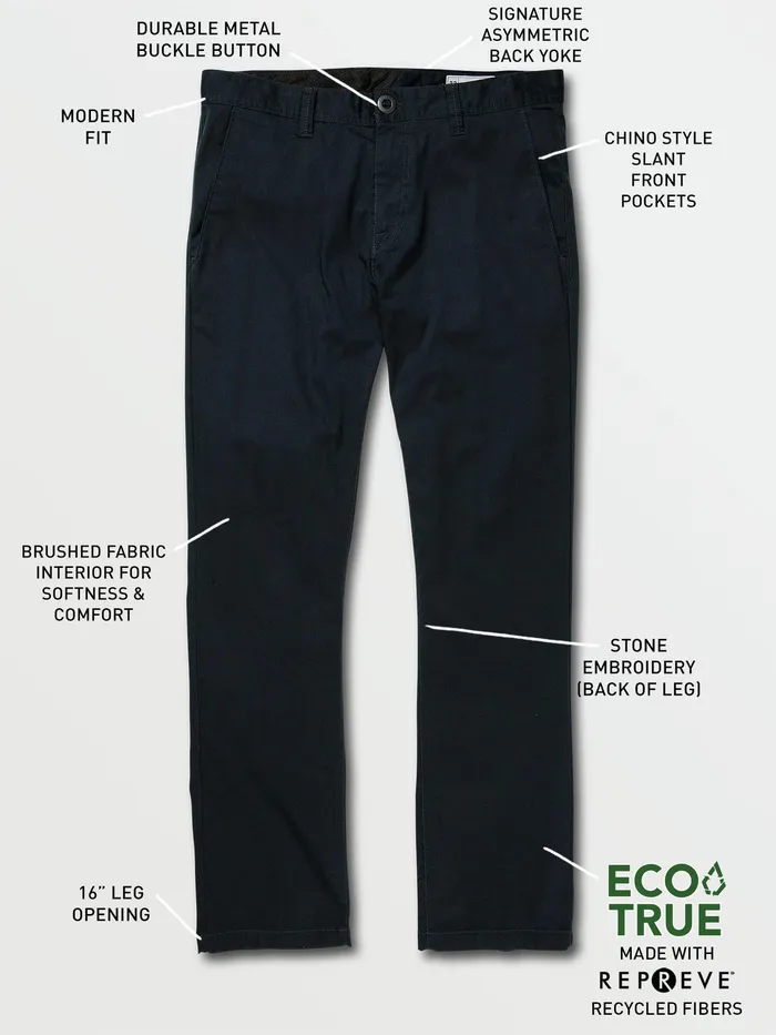 Volcom Pants Frickin Modern Stretch Pants 8211 Dark Navy Dark Navy 8211 Mens
