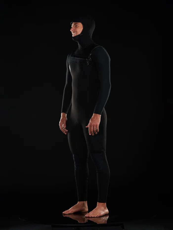 Volcom Rashguards Modulator 43mm Hooded Chest Zip Wetsuit 8211 Black Black 8211 Mens