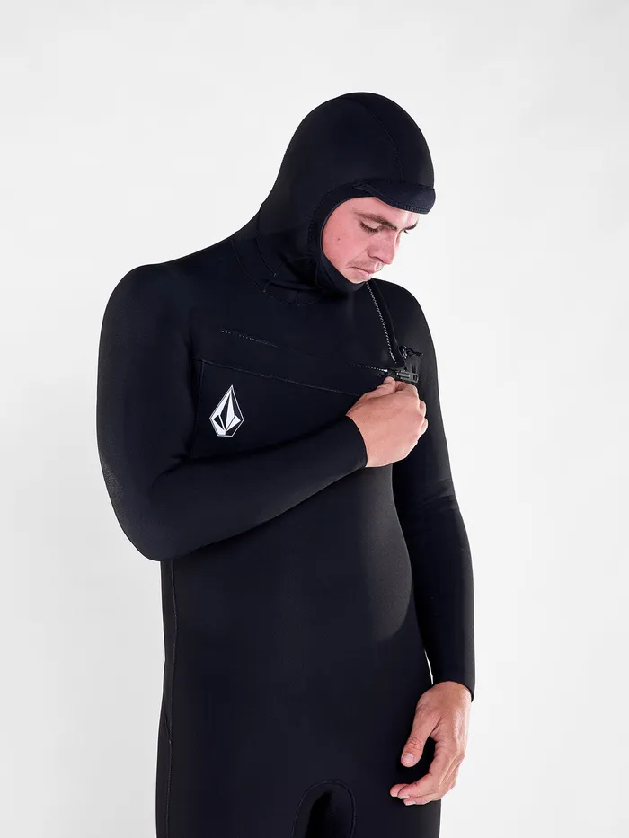 Volcom Rashguards Modulator 43mm Hooded Chest Zip Wetsuit 8211 Black Black 8211 Mens