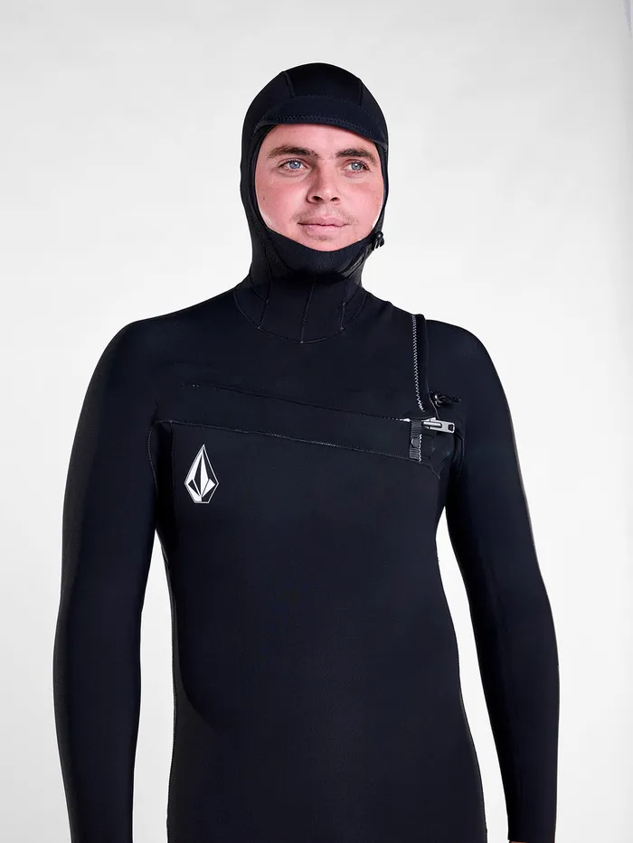 Volcom Rashguards Modulator 43mm Hooded Chest Zip Wetsuit 8211 Black Black 8211 Mens