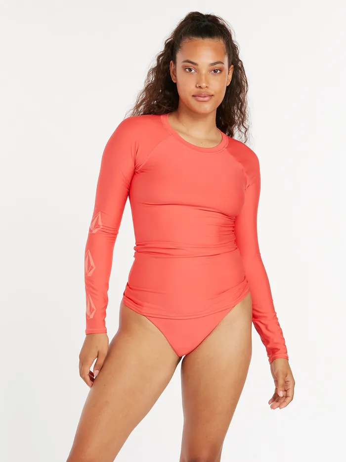 Volcom Rashguards Simply Seamless Long Sleeve UPF 50 Rashguard 8211 Pistol Punch Pistol Punch 8211 Womens