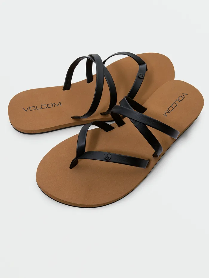 Volcom Sandals Easy Breezy II Sandal 8211 Black Black 8211 Womens