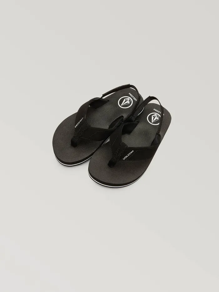 Volcom Sandals Little Boys Victor Sandal 8211 Black Black 8211 Boys