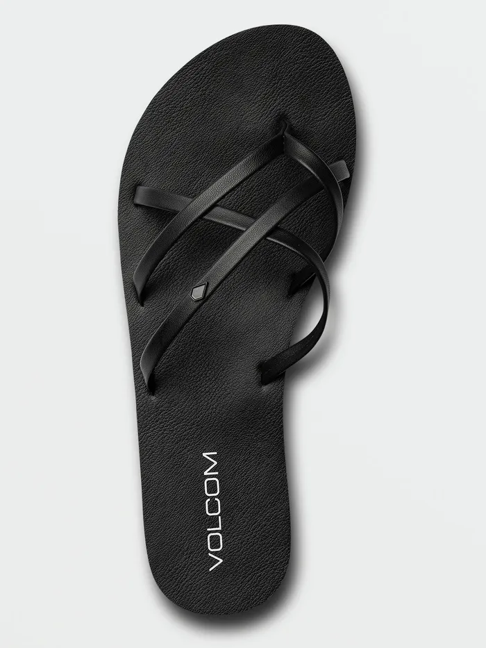 Volcom Sandals New School II Sandal 8211 Black Out Black Out 8211 Womens