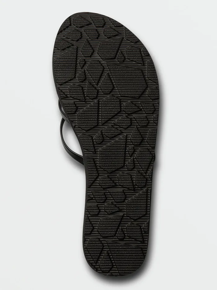Volcom Sandals New School II Sandal 8211 Black Out Black Out 8211 Womens