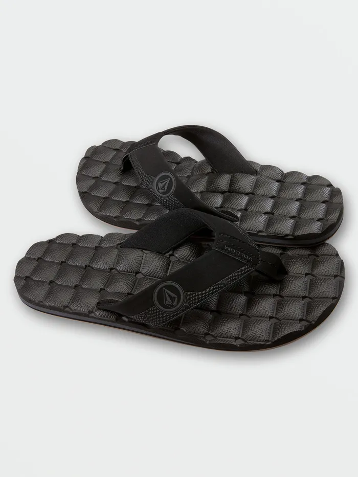 Volcom Sandals Recliner Sandals 8211 Black Destructo Black Destructo 8211 Mens