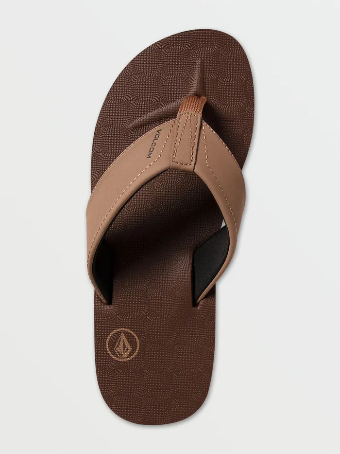 Volcom Sandals Victor Sandals 8211 Brown Khaki Brown Khaki 8211 Mens
