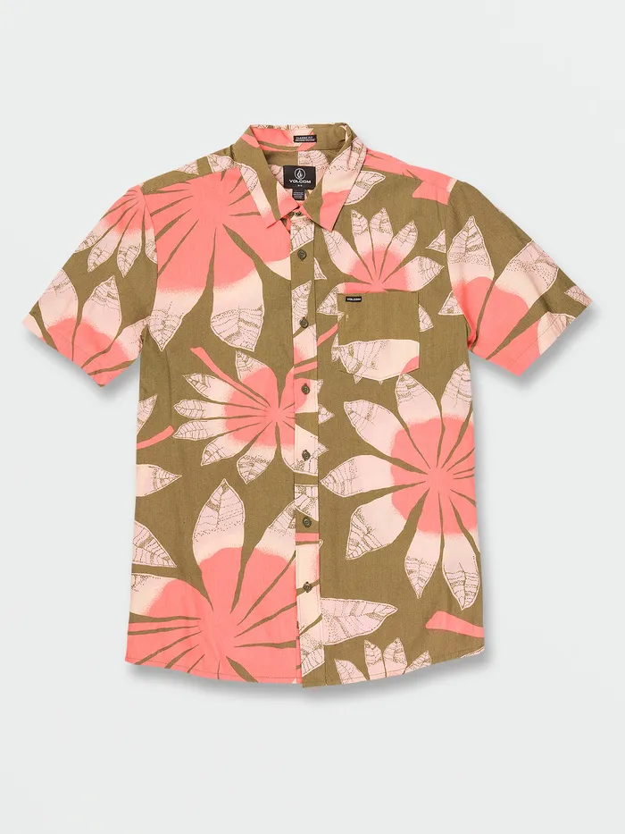 Volcom Shirts and Flannels Bloomin Short Sleeve 8211 Martini Olive Martini Olive 8211 Mens
