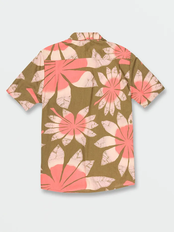 Volcom Shirts and Flannels Bloomin Short Sleeve 8211 Martini Olive Martini Olive 8211 Mens
