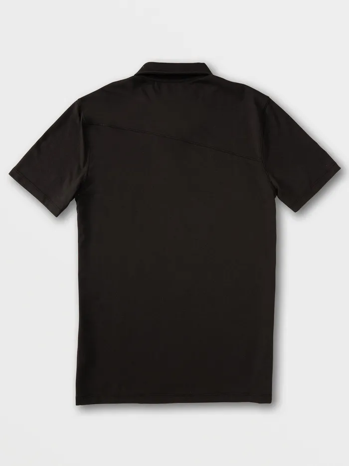 Volcom Shirts and Flannels Hazard Pro Polo Short Sleeve 8211 Black Black 8211 Mens