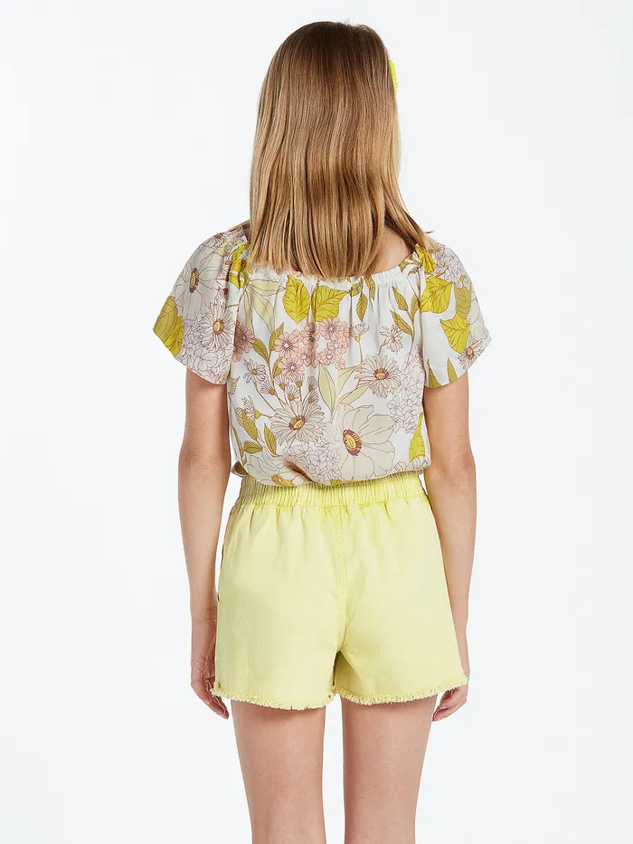 Volcom Shorts Girls Strutin Stone Shorts 8211 Lime Lime 8211 Girls