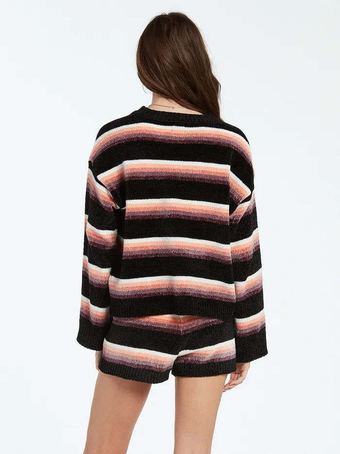 Volcom Sweaters and Cardigans Bubble Tea Sweater 8211 Black Combo Black Combo 8211 Womens