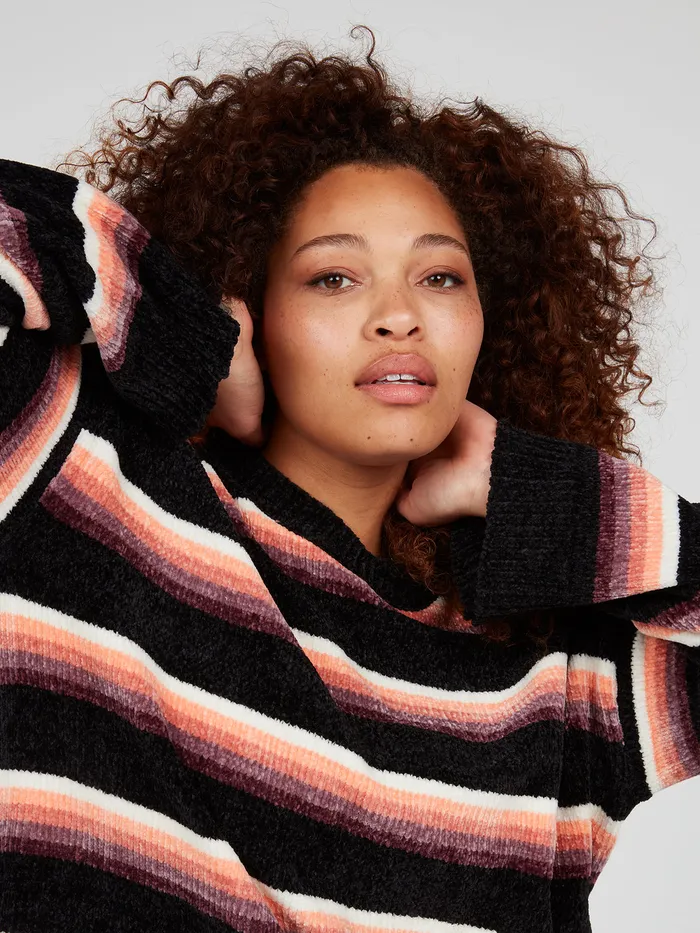Volcom Sweaters and Cardigans Bubble Tea Sweater 8211 Black Combo Black Combo 8211 Womens