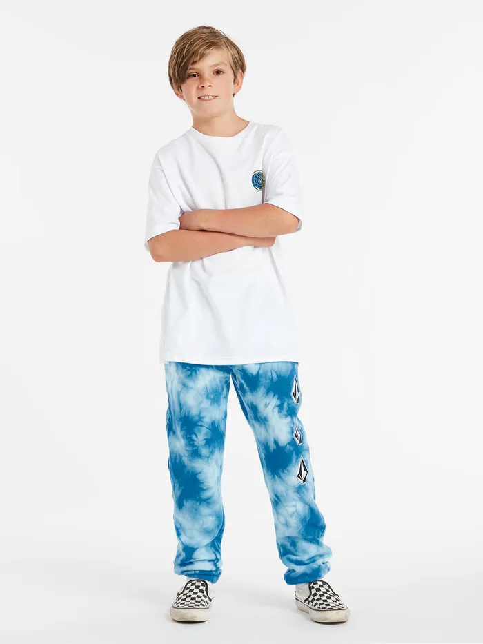 Volcom TShirts and Tanks Big Boys Burnin Short Sleeve Tee 8211 White White 8211 Boys