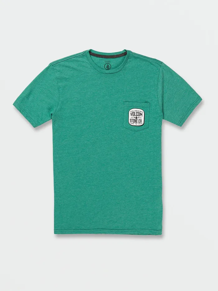 Volcom TShirts and Tanks Carbide Pocket Short Sleeve Tee 8211 Kelly Heather Kelly Heather 8211 Mens Volcom TShirts and Tanks Carbide Pocket Short Sleeve Tee 8211 Kelly Heather Kelly Heather 8211 Mens