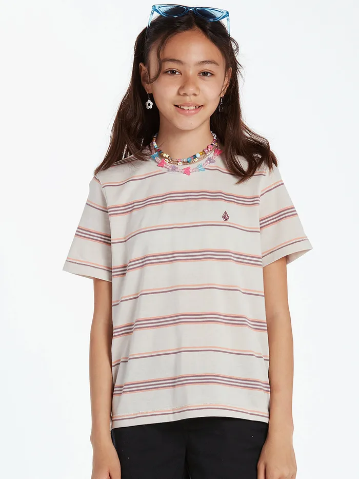 Volcom TShirts and Tanks Girls Flash Of Light Short Sleeve 8211 Bone Bone 8211 Girls
