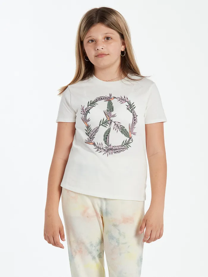 Volcom TShirts and Tanks Girls Last Party Short Sleeve Tee 8211 Star White Star White 8211 Girls