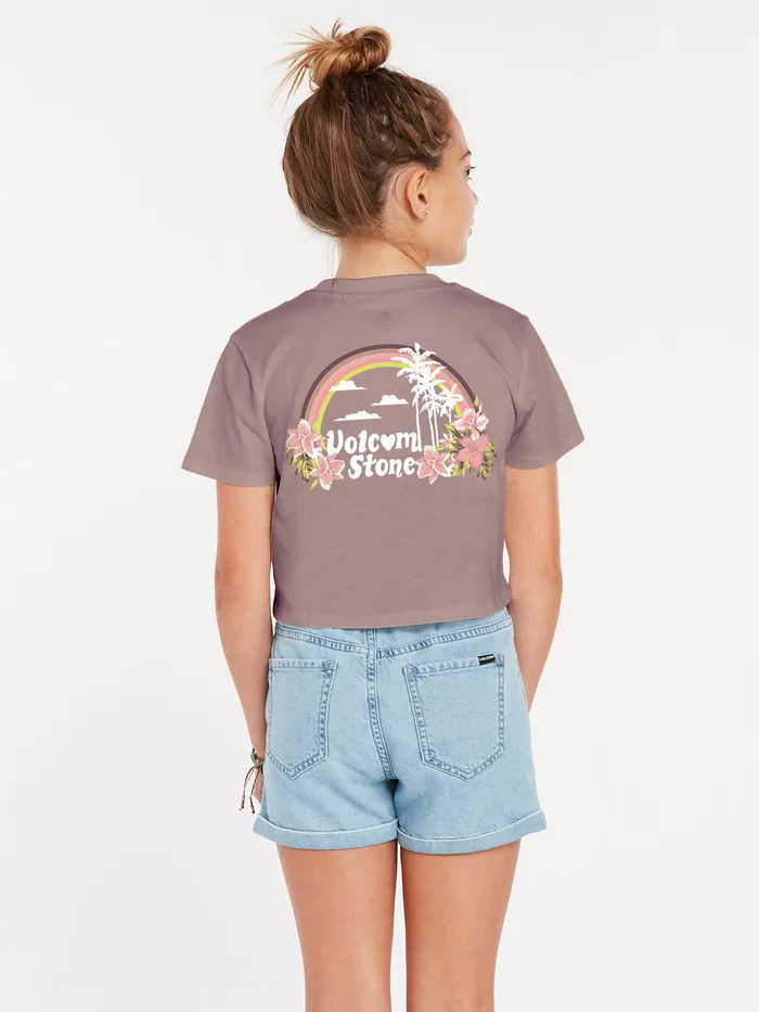 Volcom TShirts and Tanks Girls Pocket Dial Tee 8211 Raisin Raisin 8211 Girls