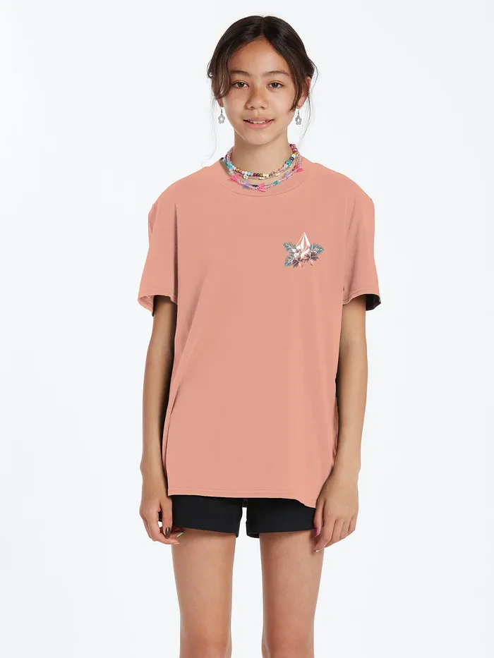 Volcom TShirts and Tanks Girls Truly Stoked Boyfriend Tee 8211 Light Mauve Light Mauve 8211 Girls