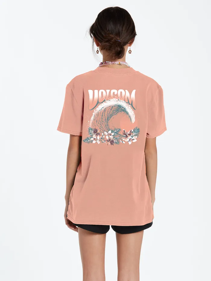 Volcom TShirts and Tanks Girls Truly Stoked Boyfriend Tee 8211 Light Mauve Light Mauve 8211 Girls