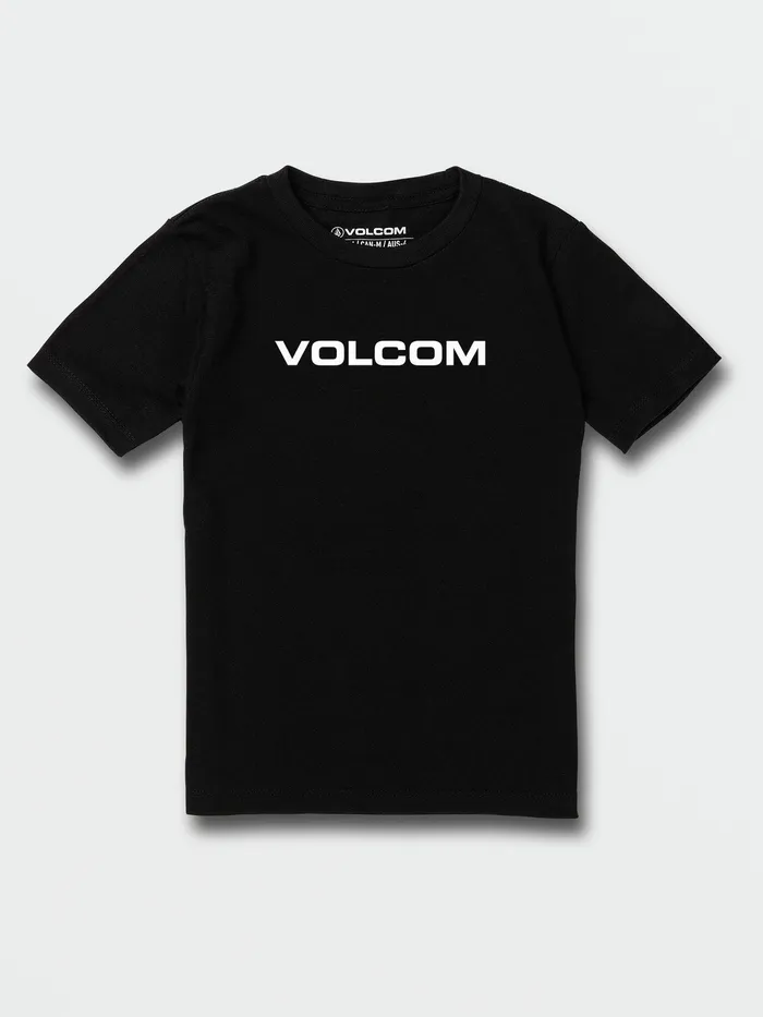 Volcom TShirts and Tanks Little Boys Euro Short Sleeve Tee 8211 Black Black 8211 Boys