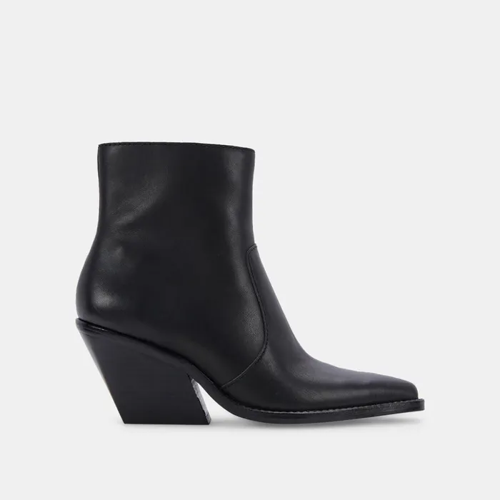 Volli Boots Black Leather Women Dolce Vita Boots and Booties