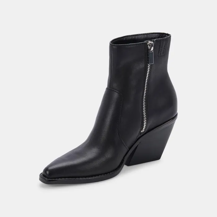 Volli Boots Black Leather Women Dolce Vita Boots and Booties