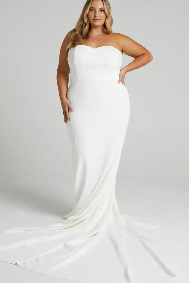 Vows For Life Bridal Gown 8211 Strapless Mermaid Gown In White Women Showpo Curve Clothes