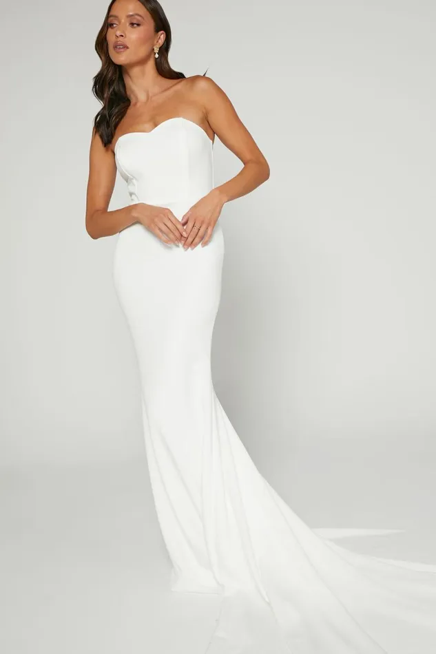 Vows For Life Bridal Gown 8211 Strapless Mermaid Gown In White Women Showpo Curve Clothes