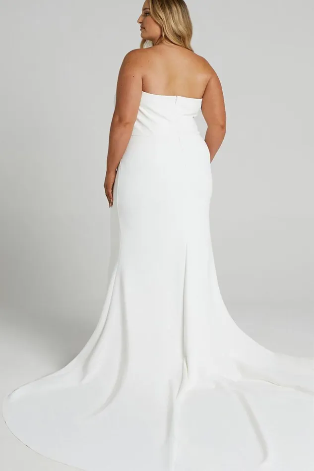 Vows For Life Bridal Gown 8211 Strapless Mermaid Gown In White Women Showpo Curve Clothes