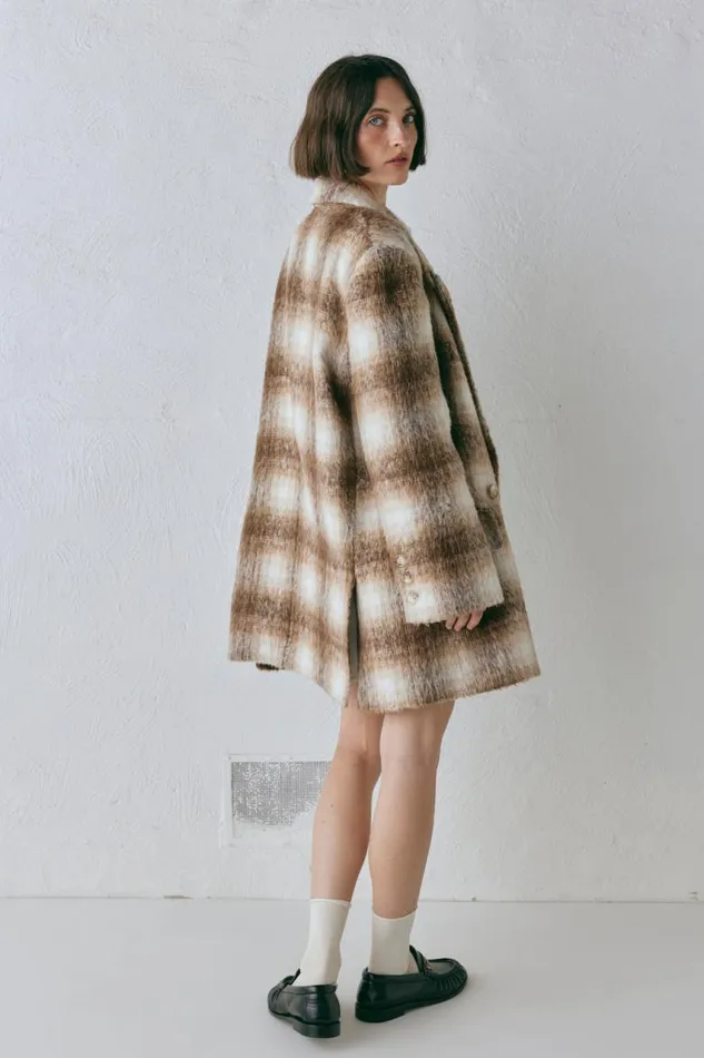 VRG GRL Alexa Blazer Plaid Women JacketsCoats
