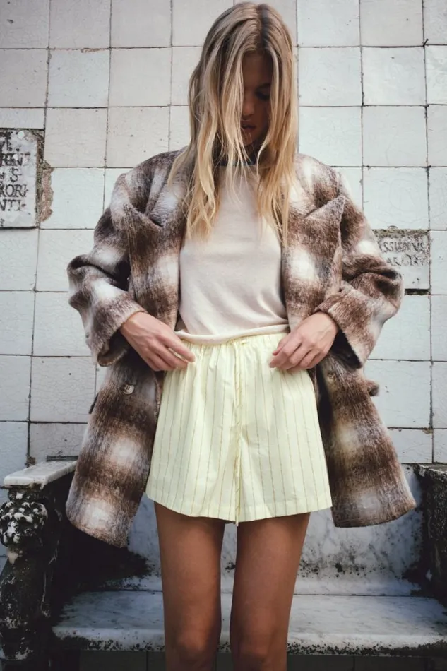 VRG GRL Alexa Blazer Plaid Women JacketsCoats