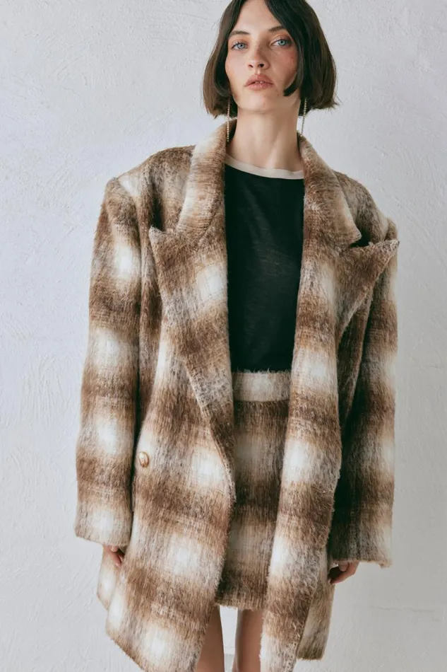VRG GRL Alexa Blazer Plaid Women JacketsCoats
