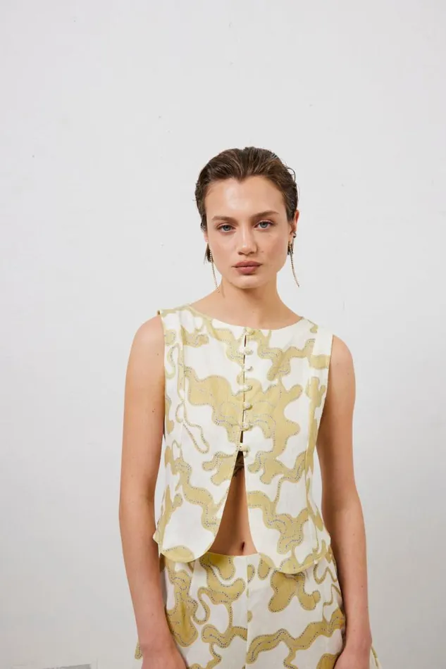 VRG GRL Celeste Linen Top Tropic Women Sleeveless