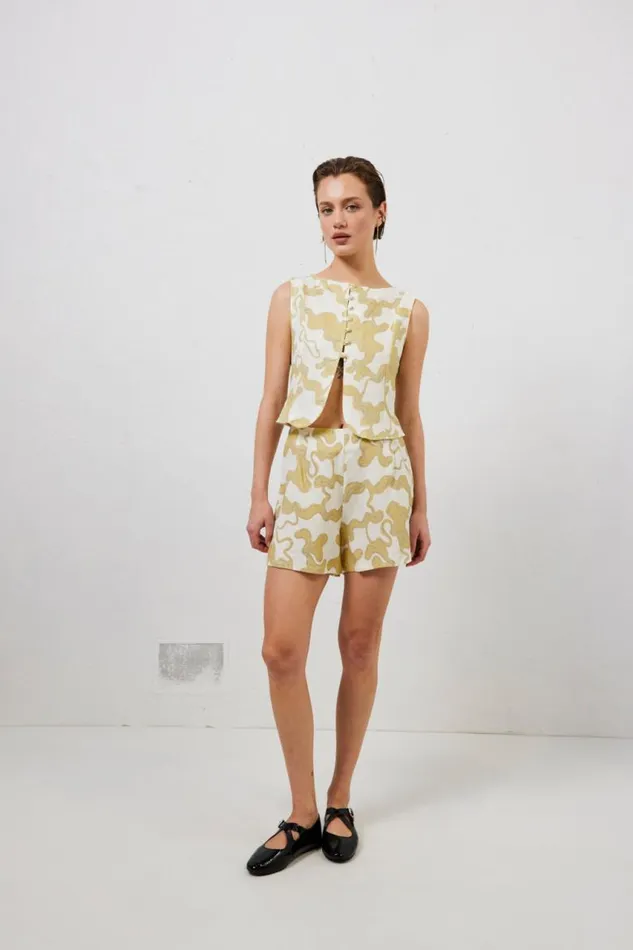 VRG GRL Celeste Linen Top Tropic Women Sleeveless