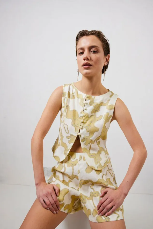 VRG GRL Celeste Linen Top Tropic Women Sleeveless