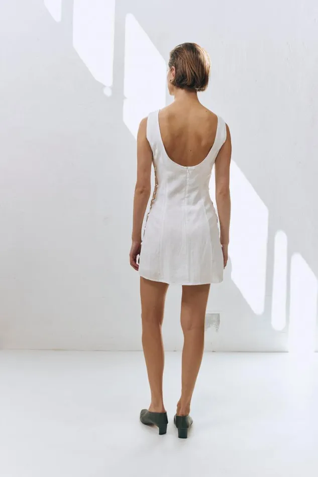 VRG GRL Discoteca Mini Dress White Women Mini Dresses