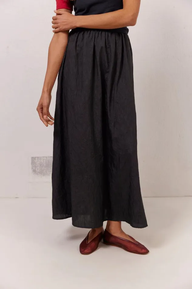 VRG GRL Solara Midi Skirt Black Women Skirts
