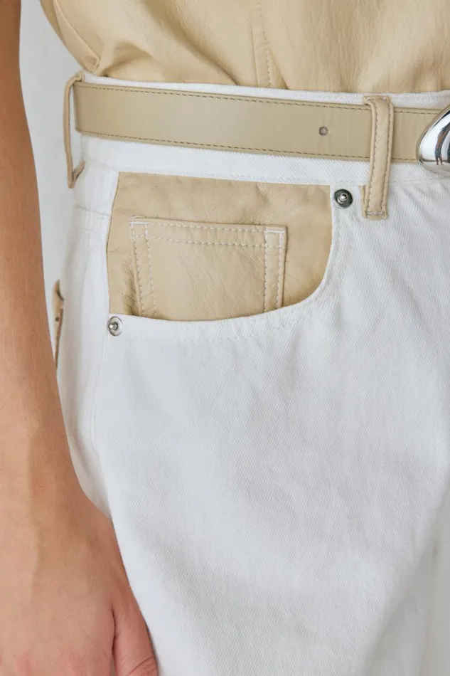 VRG GRL Sutton Denim Jeans White Women Pants