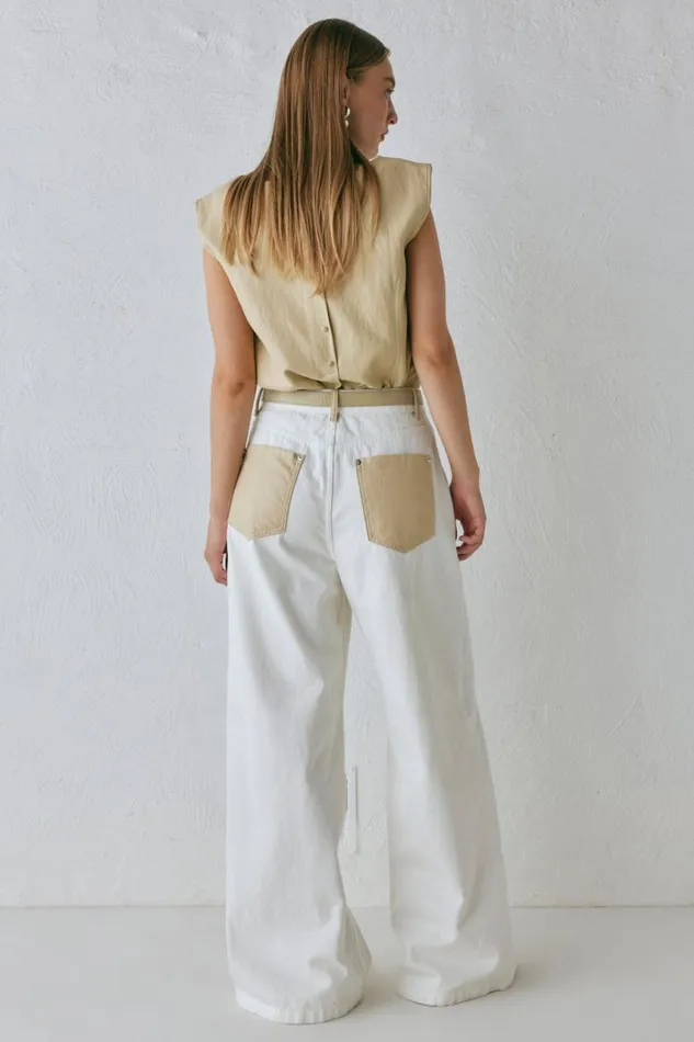 VRG GRL Sutton Denim Jeans White Women Pants