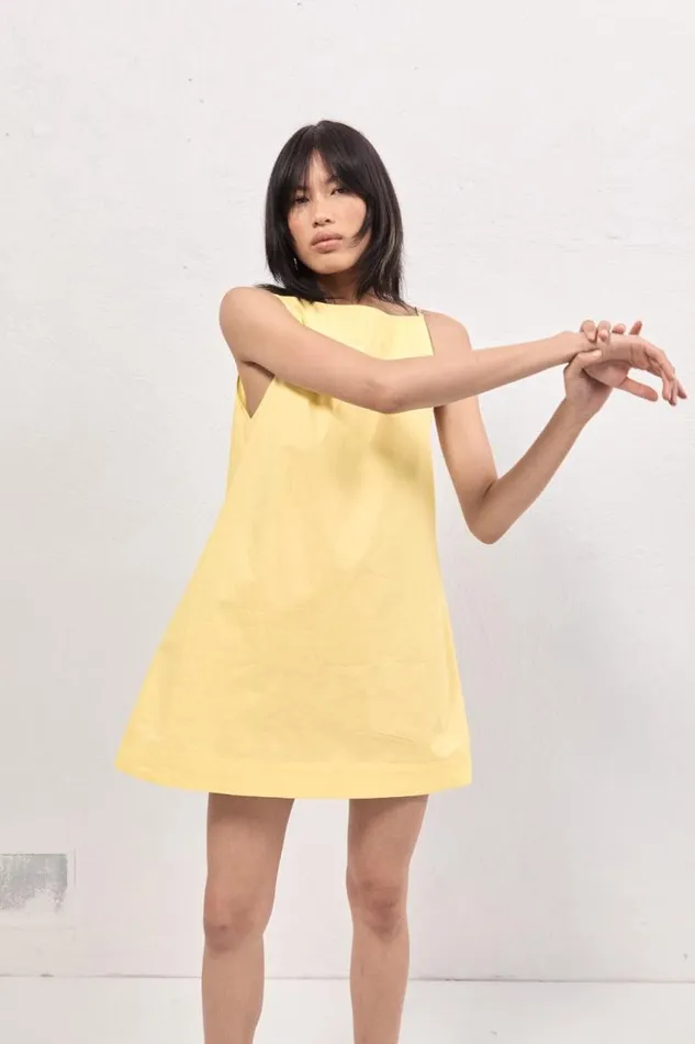 VRG GRL Tulli Mini Dress Lemon Women Mini Dresses