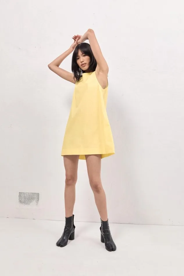 VRG GRL Tulli Mini Dress Lemon Women Mini Dresses