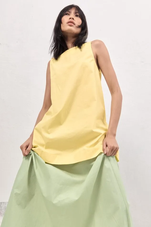 VRG GRL Tulli Mini Dress Lemon Women Mini Dresses
