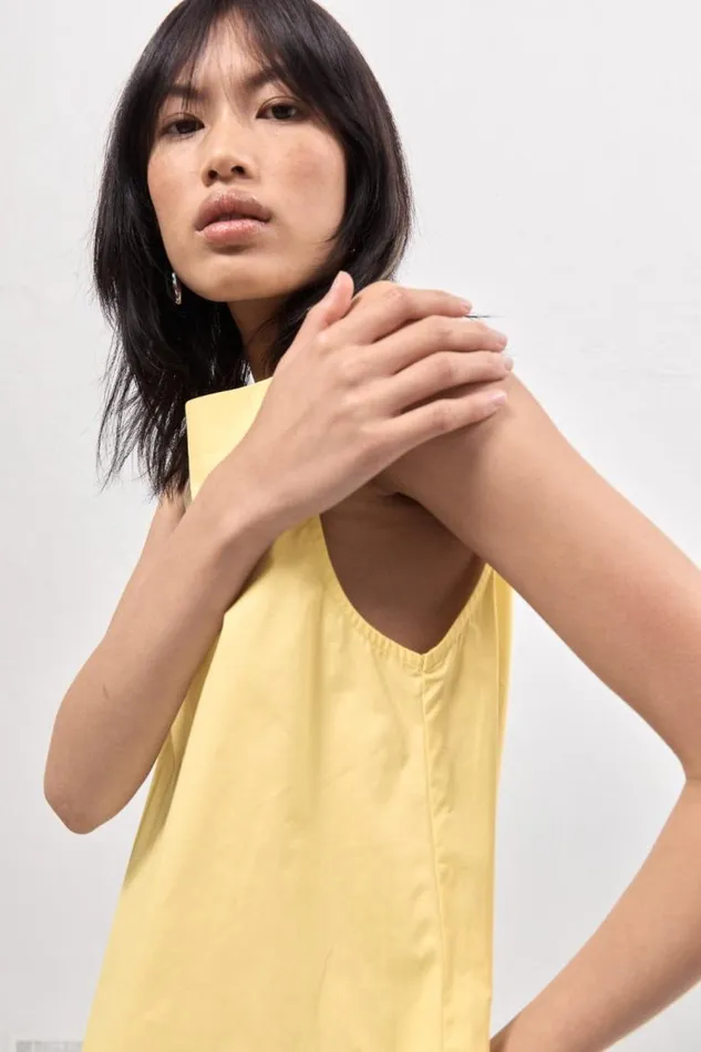 VRG GRL Tulli Mini Dress Lemon Women Mini Dresses